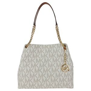 Michael Kors Jet Set Chain Large Shoulder Tote - Vanilla